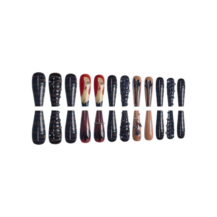 Artistic Character-Themed Press-On Nails Kalsten