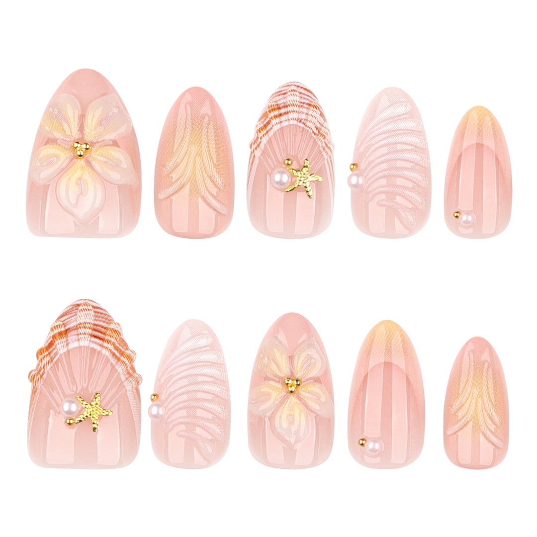 Glamorous stiletto nails with elegant star design Kalsten