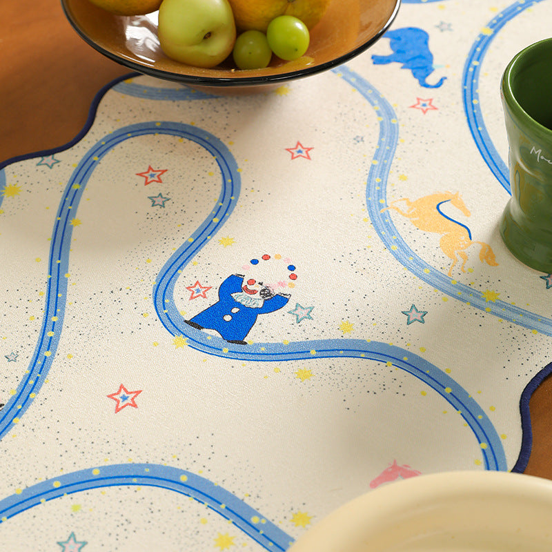 playful kids' placemat made of non-slip washable silicone with animal designs Kalsten