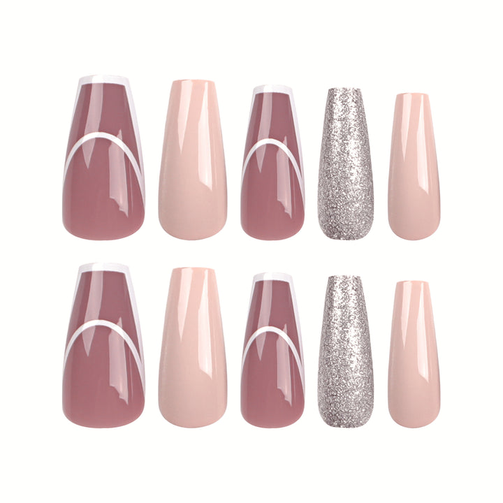 Elegant Nail Extensions with Glamorous Accents Kalsten