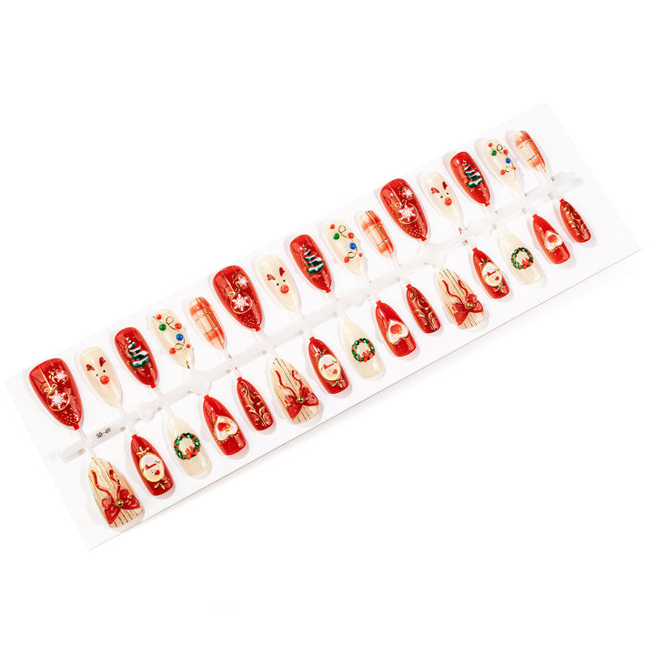 Creative Holiday-Themed Press-On Nail Set