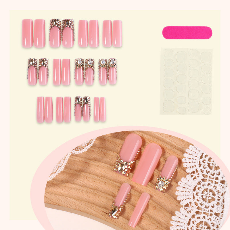 Glamorous Rhinestone-Embellished Press-On Nail Set Kalsten