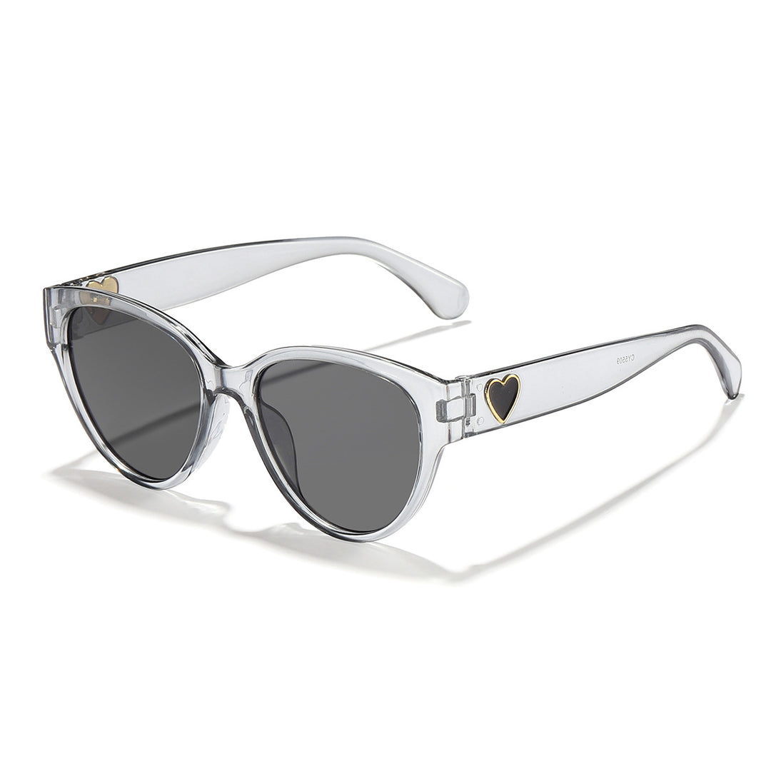 Ladies Cat-Eye Sunglasses with Heart-Shaped Detail and UV Protection Kalsten