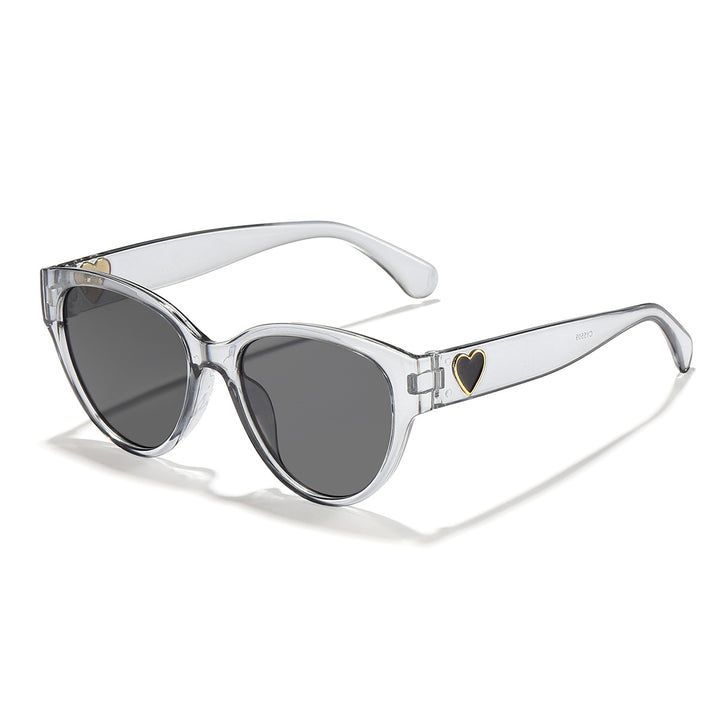 Ladies Cat-Eye Sunglasses with Heart-Shaped Detail and UV Protection Kalsten