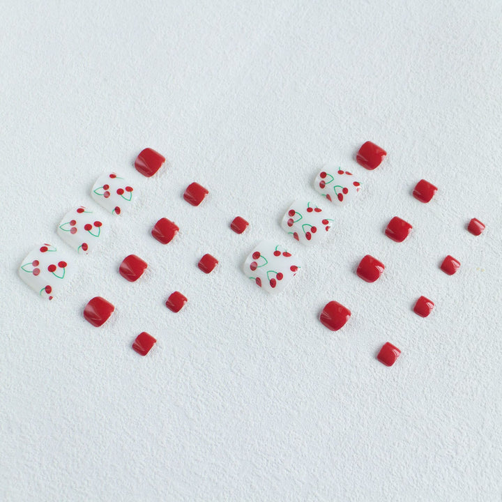 Creative Cherry-Themed Nail Art Kit