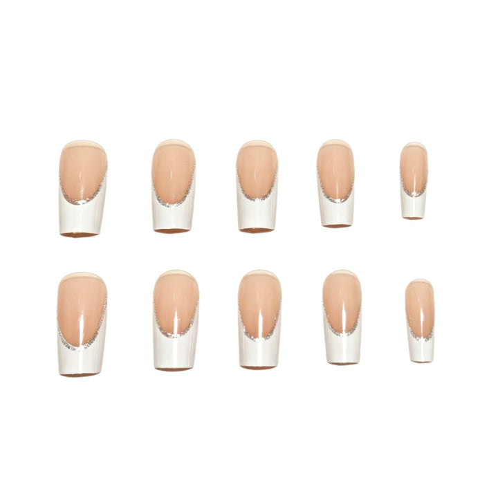 Elegant French Tip Nail Art Set Kalsten