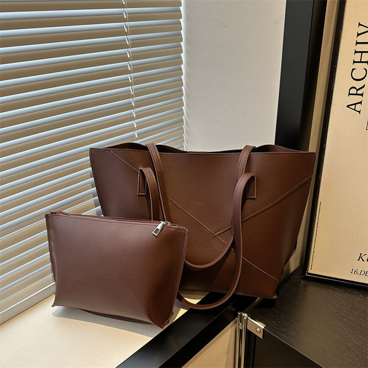 Structured Leather Tote Bag