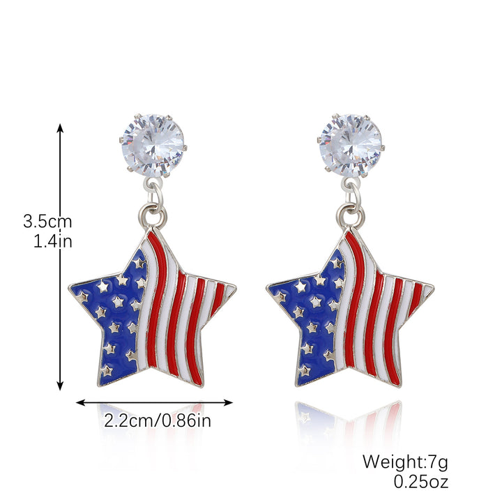 Unisex keychain with letter beads and American star pendant Kalsten