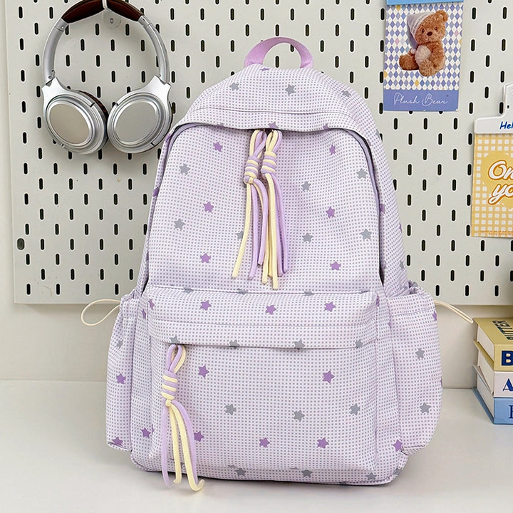 Playful Star Pattern Backpack