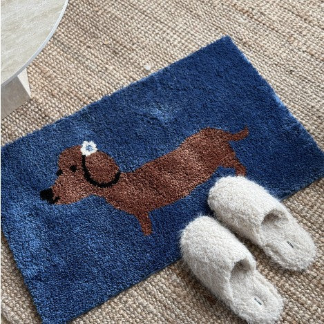 Decorative Dog-Themed Plush Rug Kalsten