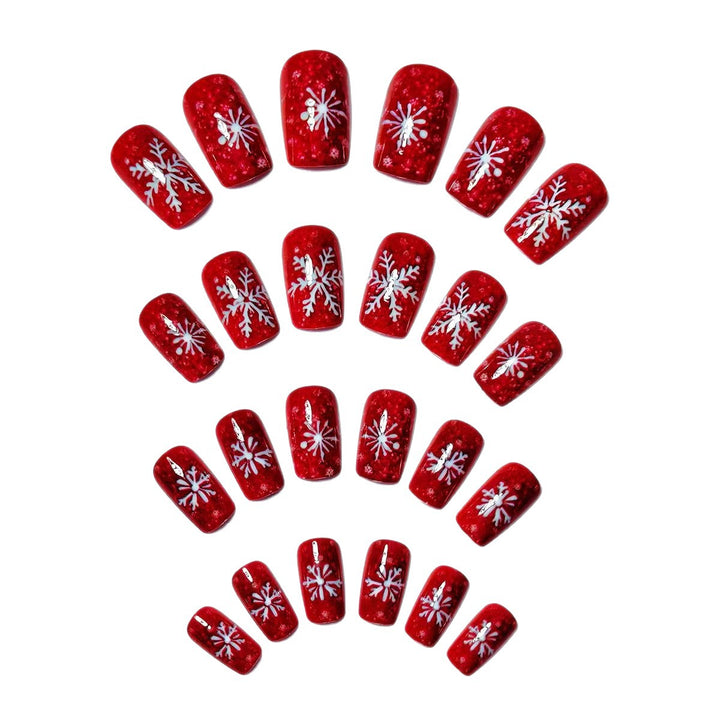 Creative Nail Art with Festive Snowflake Design Kalsten