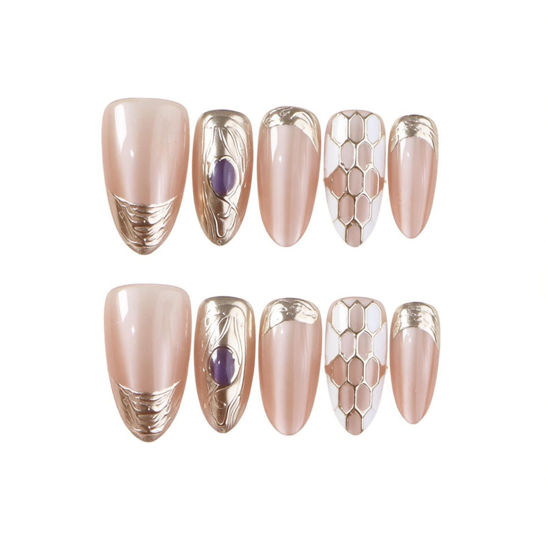 Luxurious Decorative Press-On Nail Set Kalsten