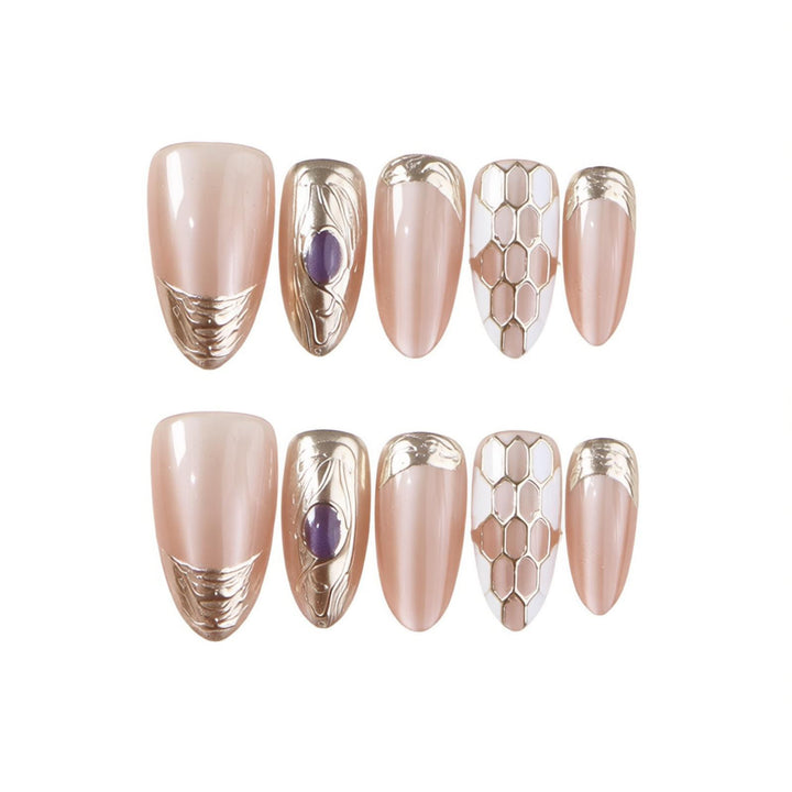 Luxurious Decorative Press-On Nail Set Kalsten