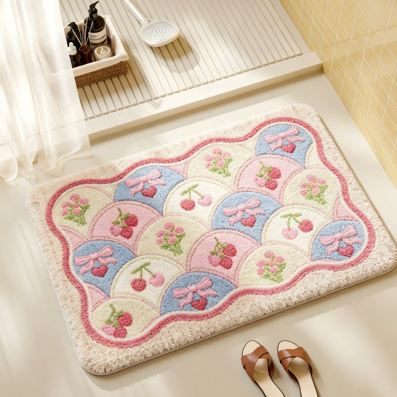 Playful Rocket-Themed Bath Mat