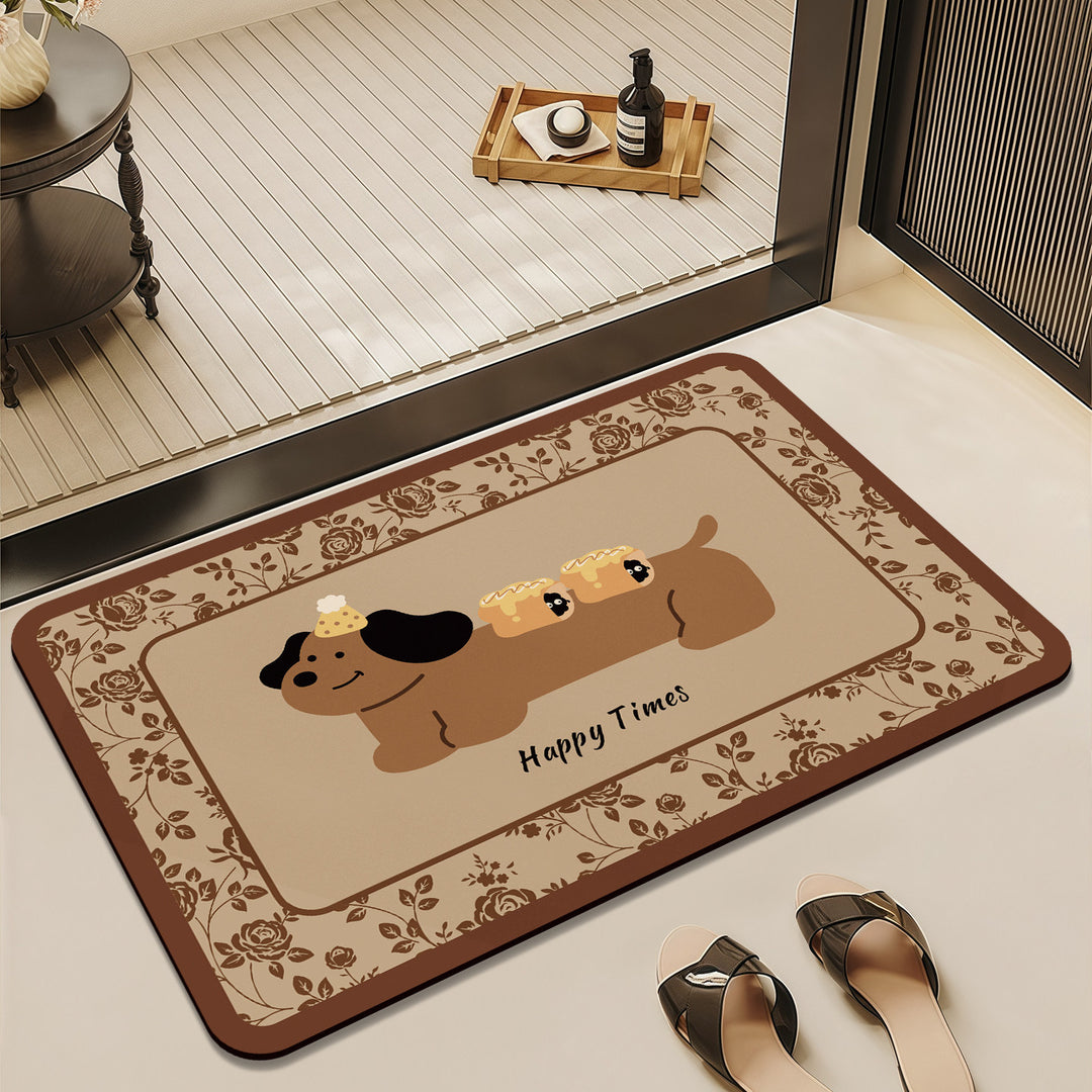 Decorative Plush Bathroom Mat for Floor Comfort