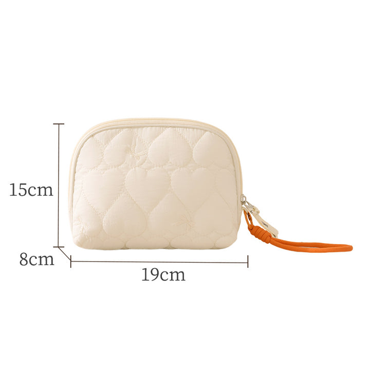 Heart-Quilted Makeup Bag Kalsten