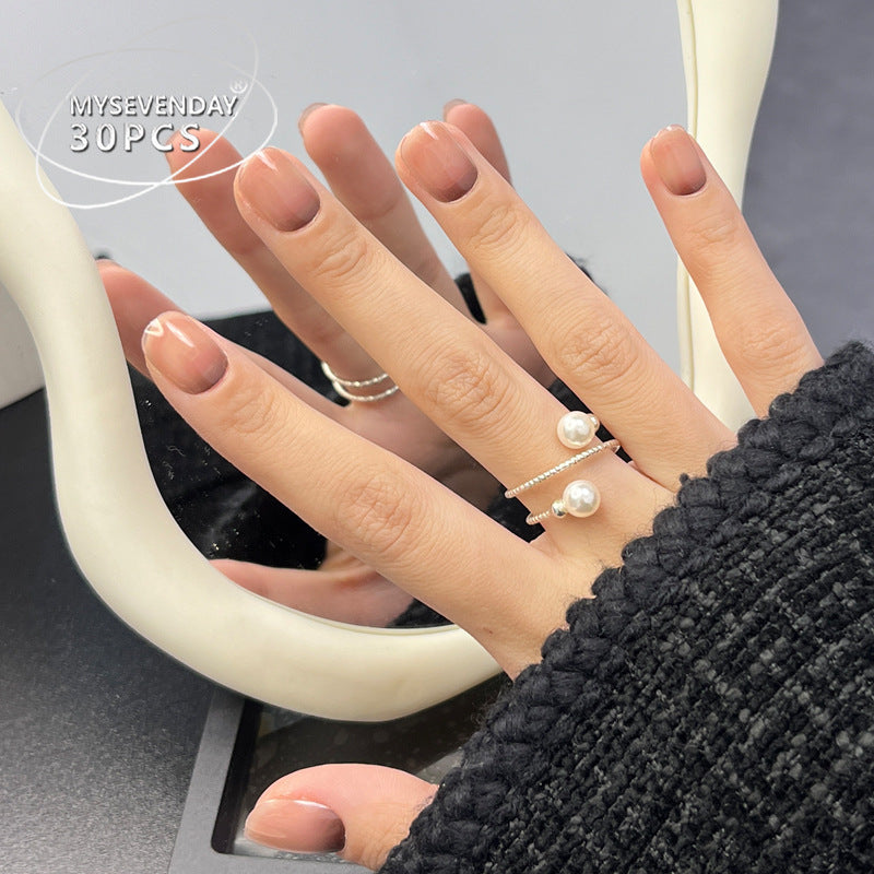 Natural Glossy Nail Enhancements Kalsten