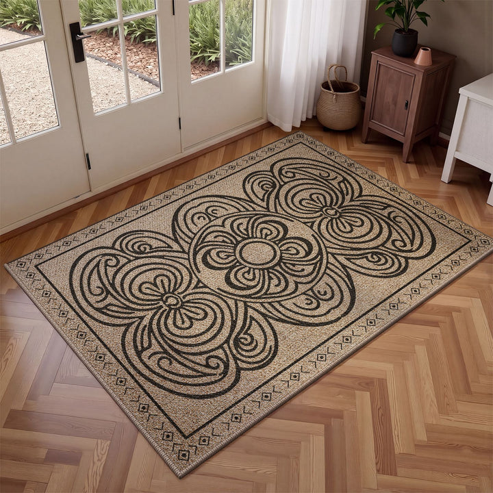 Geometric Patterned Indoor Area Mat Kalsten