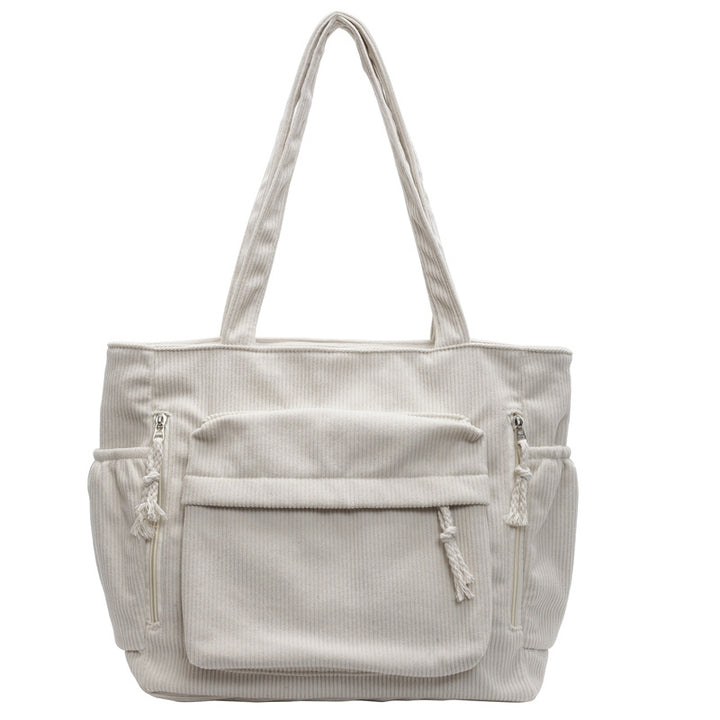 Textured Multi-Pocket Tote Bag Kalsten