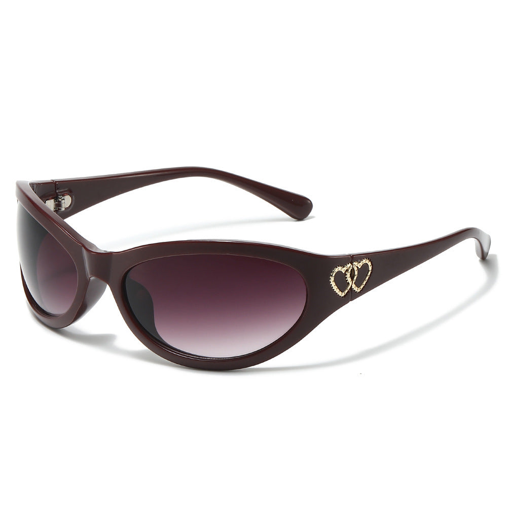 Fashion Cat-Eye Sunglasses with Heart Detail Kalsten