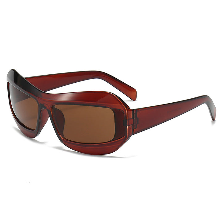 Modern Design Stylish Oversized Shield Sunglasses