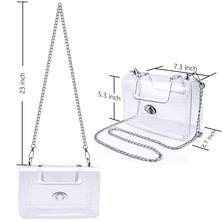 Transparent shoulder bag with structured design Kalsten