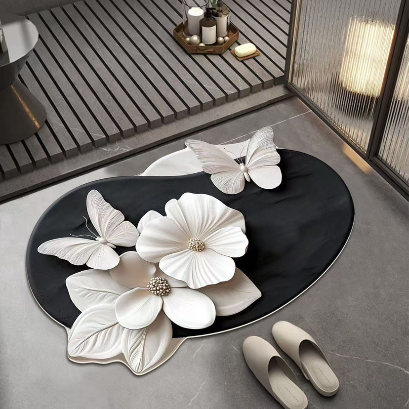 Artistic Butterfly Bath Rug