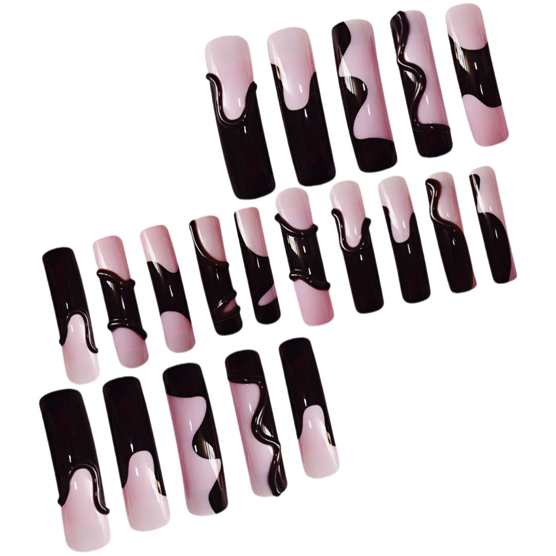 Artistic Melting Effect Press-On Nail Extensions Kalsten