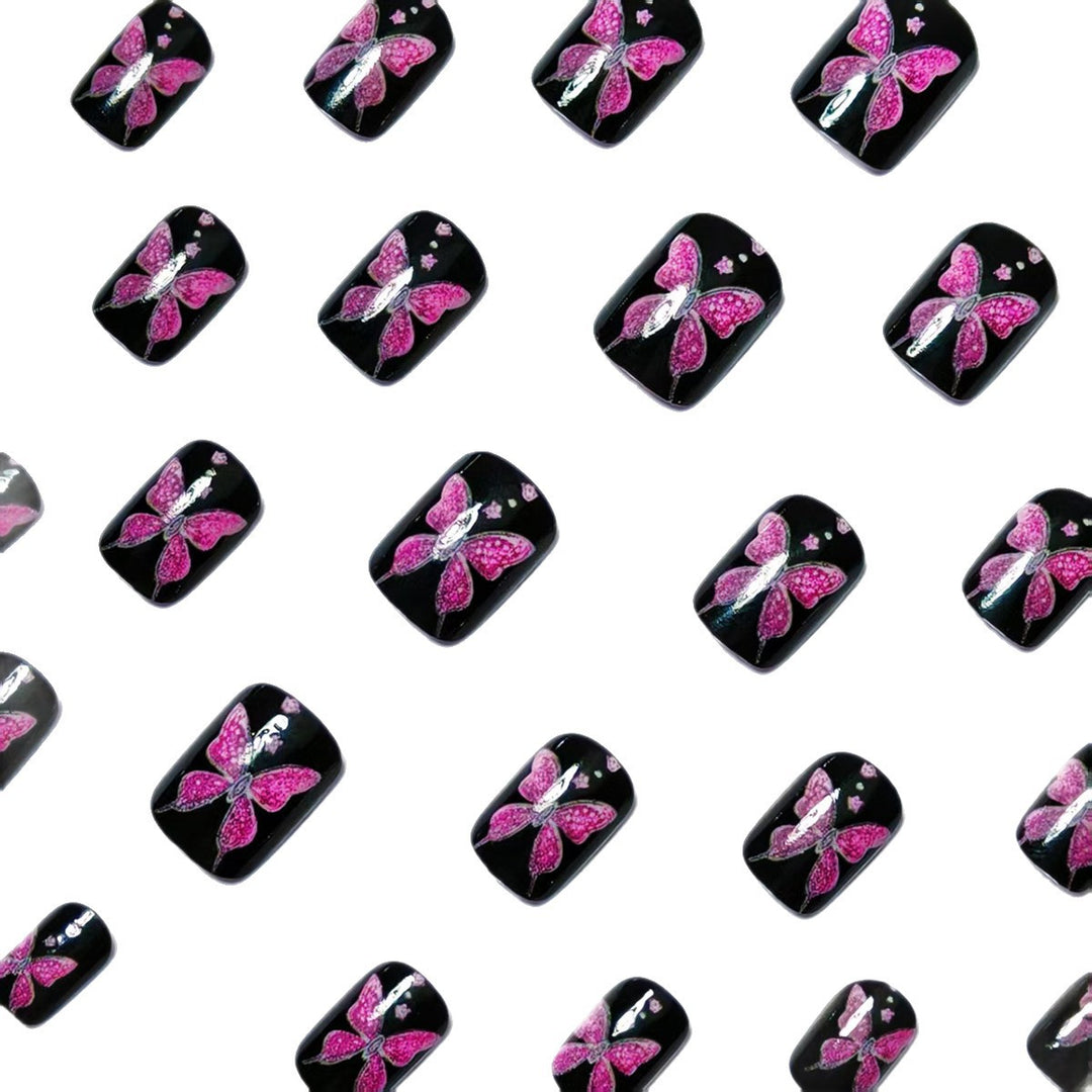 Artificial nails with glamorous butterfly design Kalsten