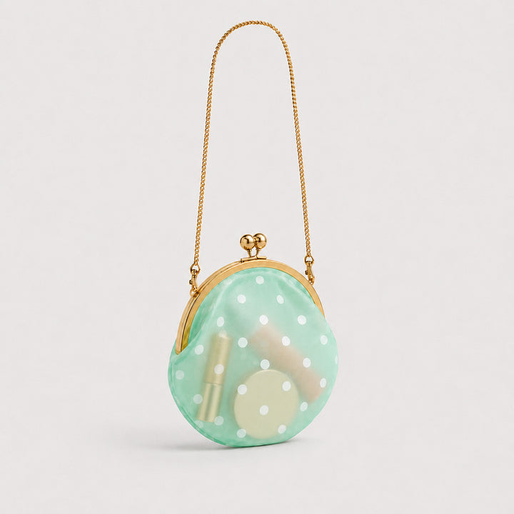 Elegant Polka Dot Clutch Handbag