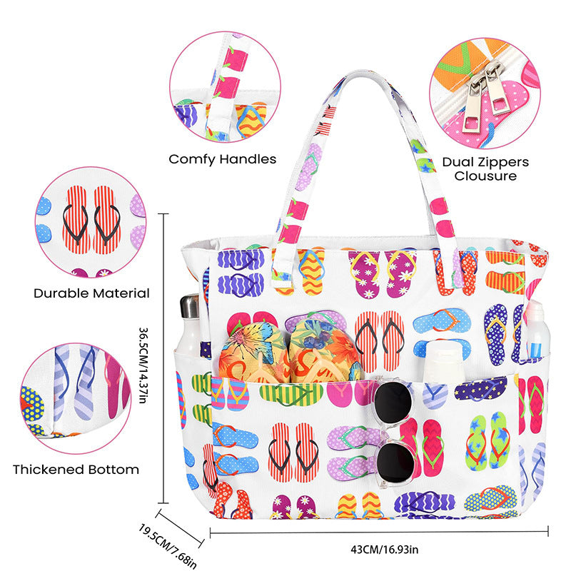 Spacious and Stylish Shopping Bag with Striped Pattern Kalsten