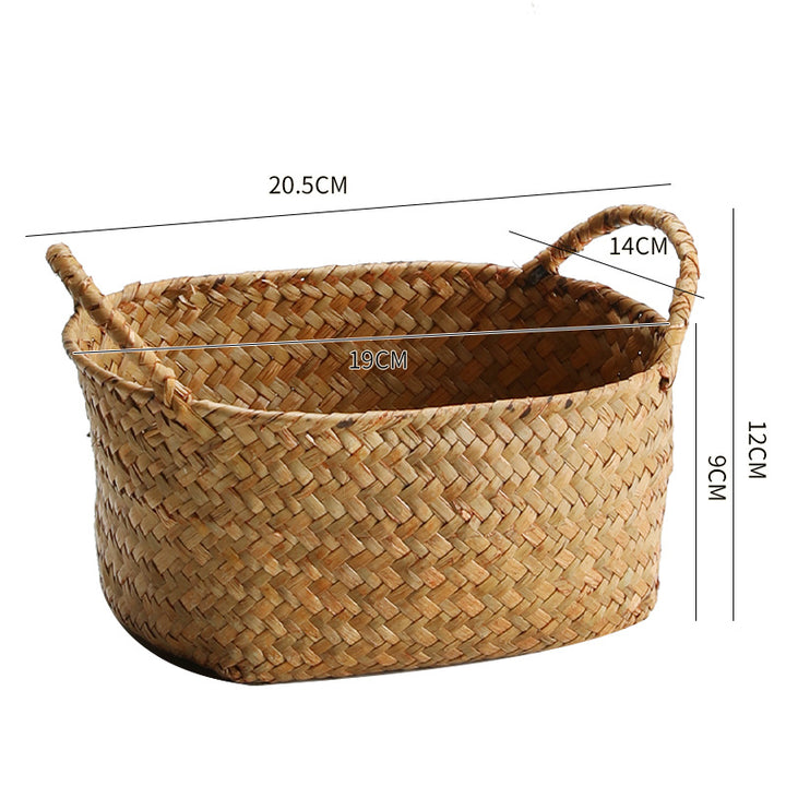Unisex Braided Storage Basket with Ergonomic Handles Kalsten
