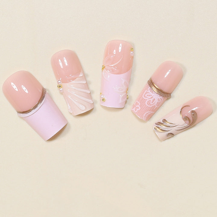 Elegant Decorative Press-On Nail Tips Kalsten