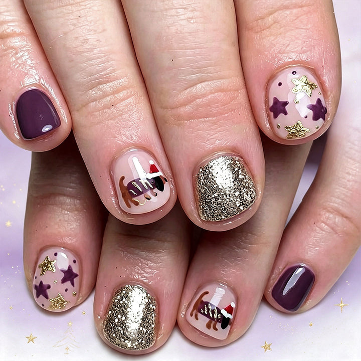 Festive Glitter Nail Art Kalsten