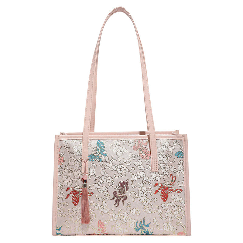 Embroidered Butterfly Pattern Handbag Kalsten