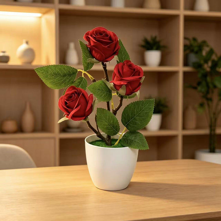 Elegant Artificial Rose Plant Arrangement for Home Decor