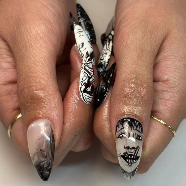 Creative horror design artificial nails Kalsten