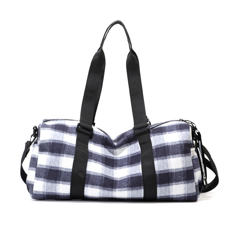 Stylish Checkered Gym Duffle Bag Kalsten