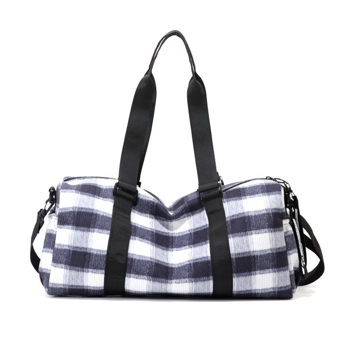 Stylish Checkered Gym Duffle Bag Kalsten