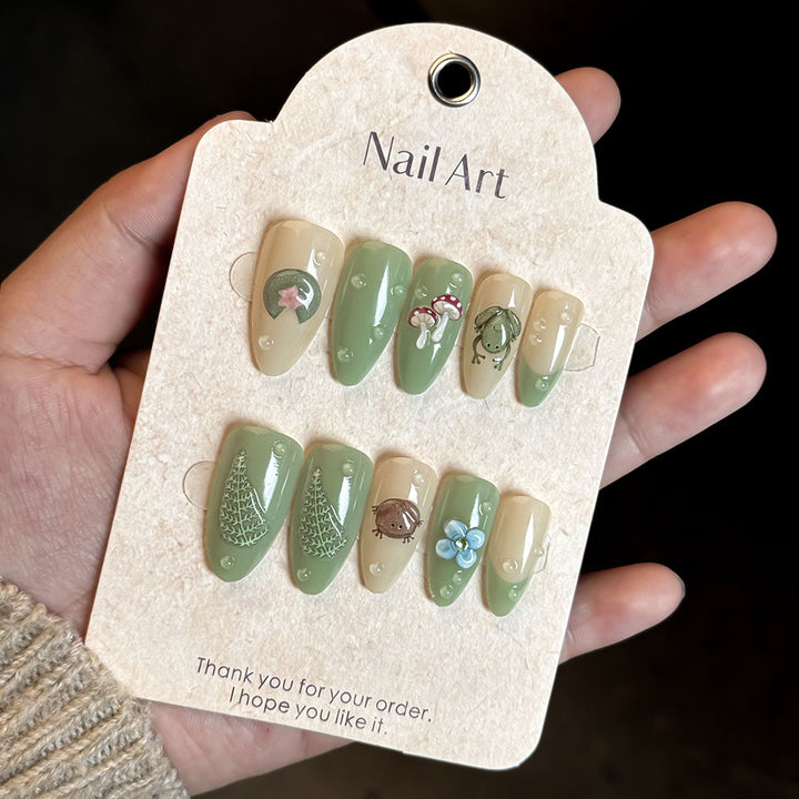 Nature-Themed Artistic Press-On Nails Kalsten