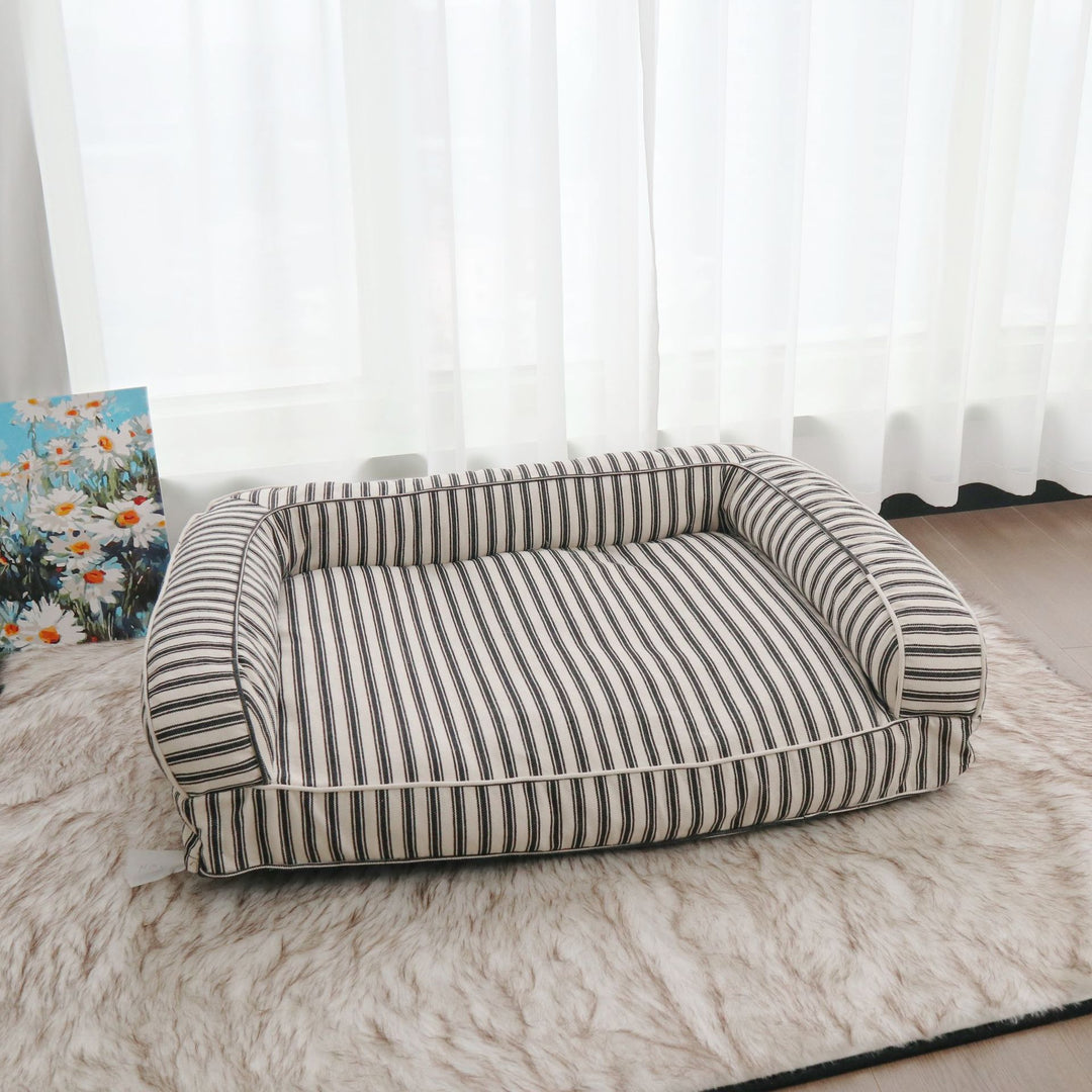 Striped Orthopedic dog Sofa