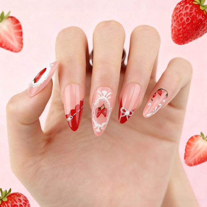 Creative Strawberry Nail Art Enhancements Kalsten