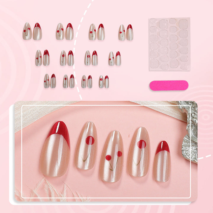Floral Patterned Press-On Nail Set
