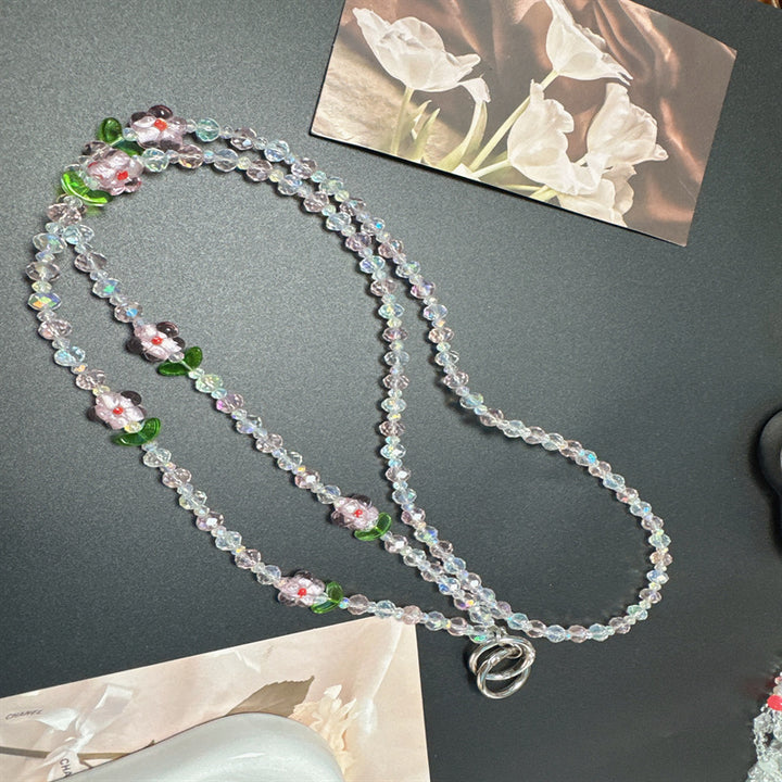 Decorative Floral Beaded Necklace Kalsten
