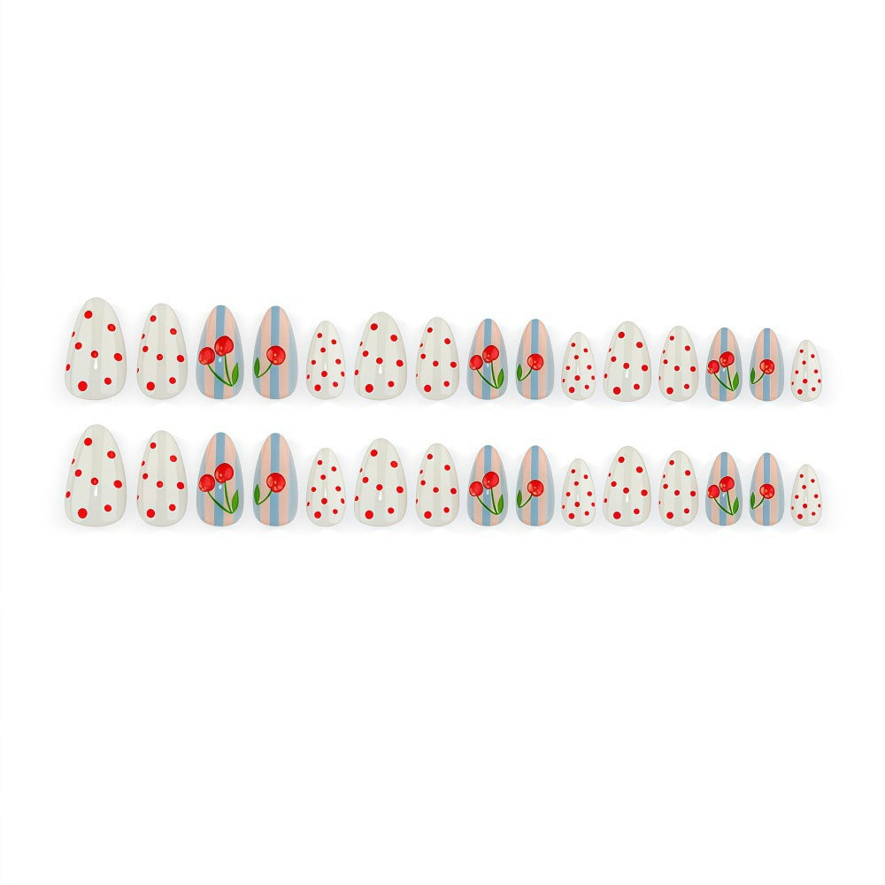Artful Nail Art with Cherry Motifs Kalsten