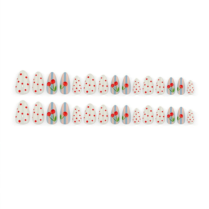 Artful Nail Art with Cherry Motifs Kalsten