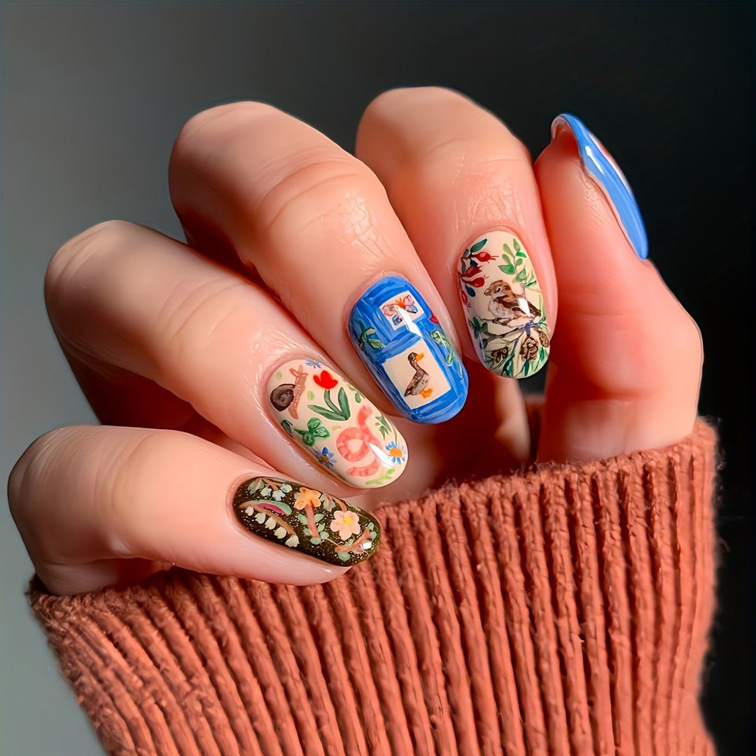 Creative Artistic Press-On Nail Set Kalsten