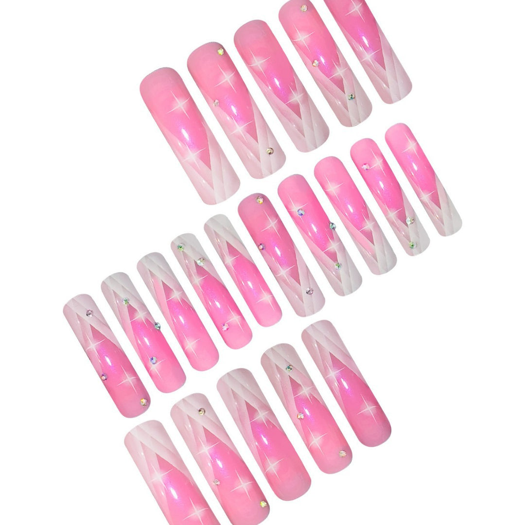 Premium Decorative Long Press-On Nail Extensions Kalsten