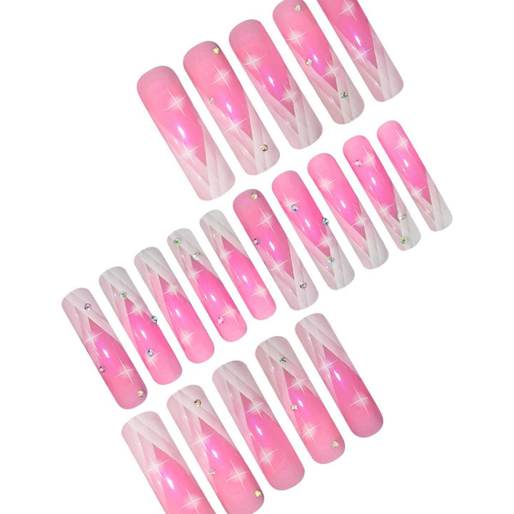 Premium Decorative Long Press-On Nail Extensions Kalsten