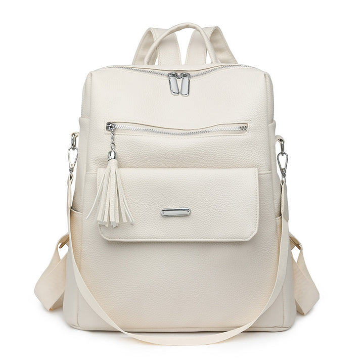 Stylish Multi-Pocket Leather Backpack Kalsten 1788673935